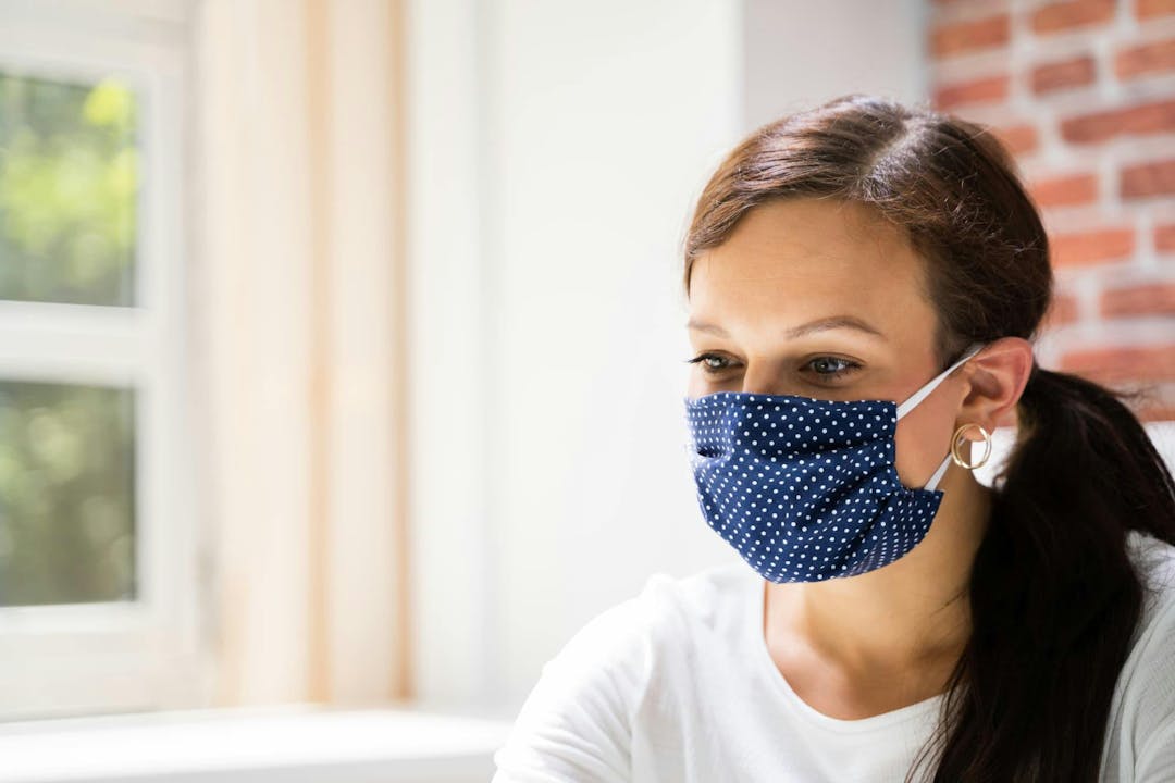 woman in mask