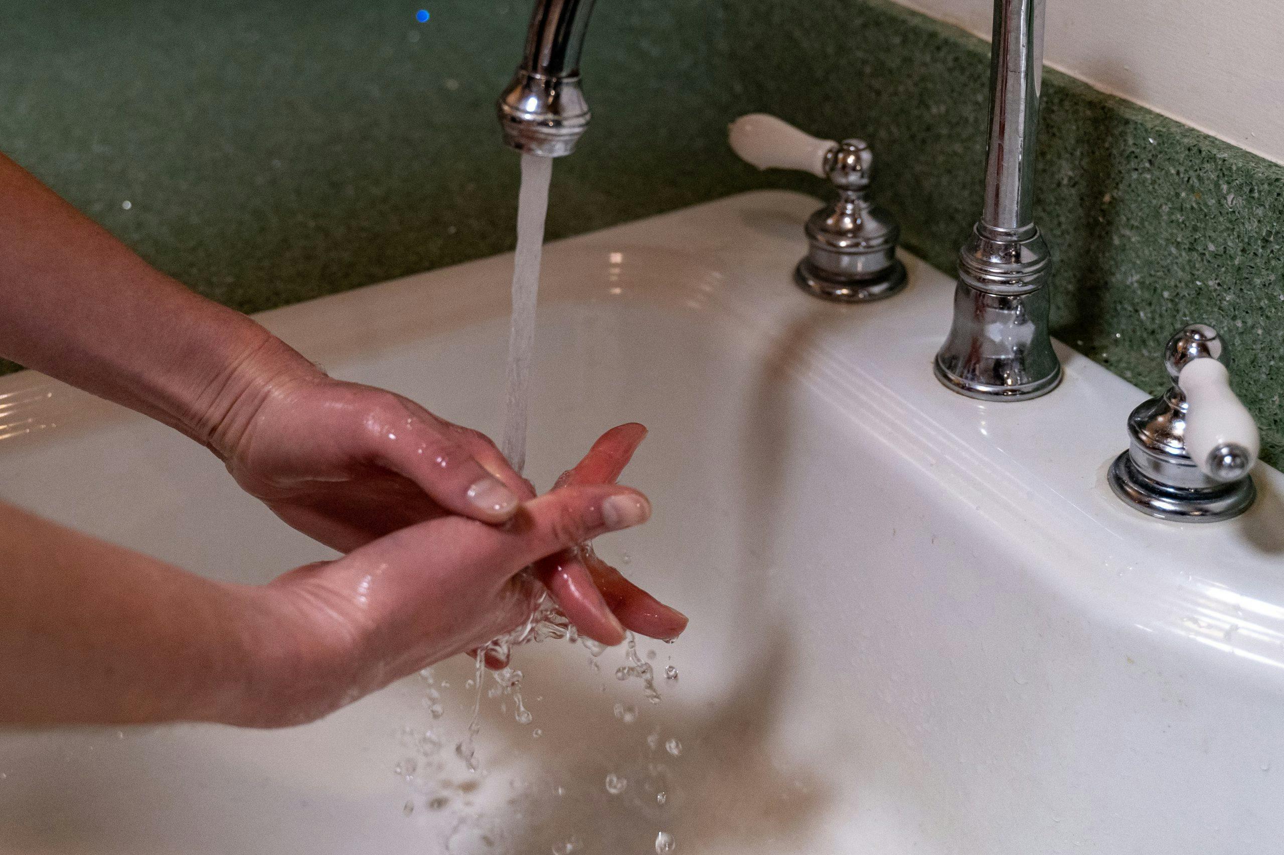 Hand washing to increase hygiene