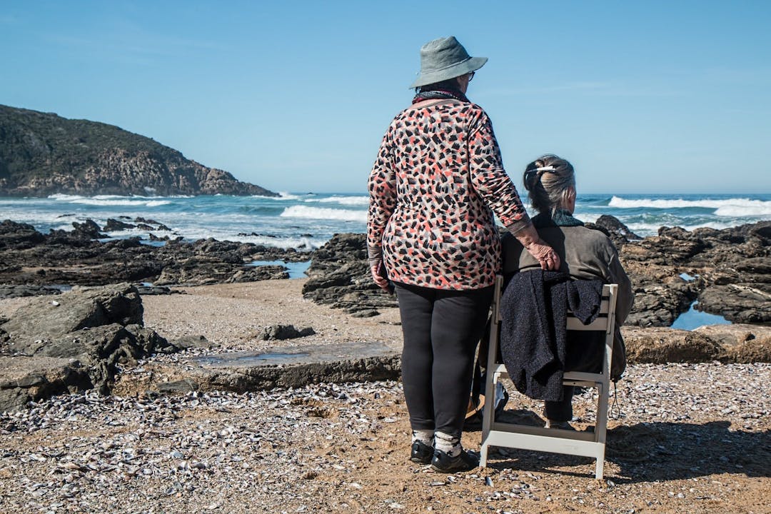 two persons near the beach