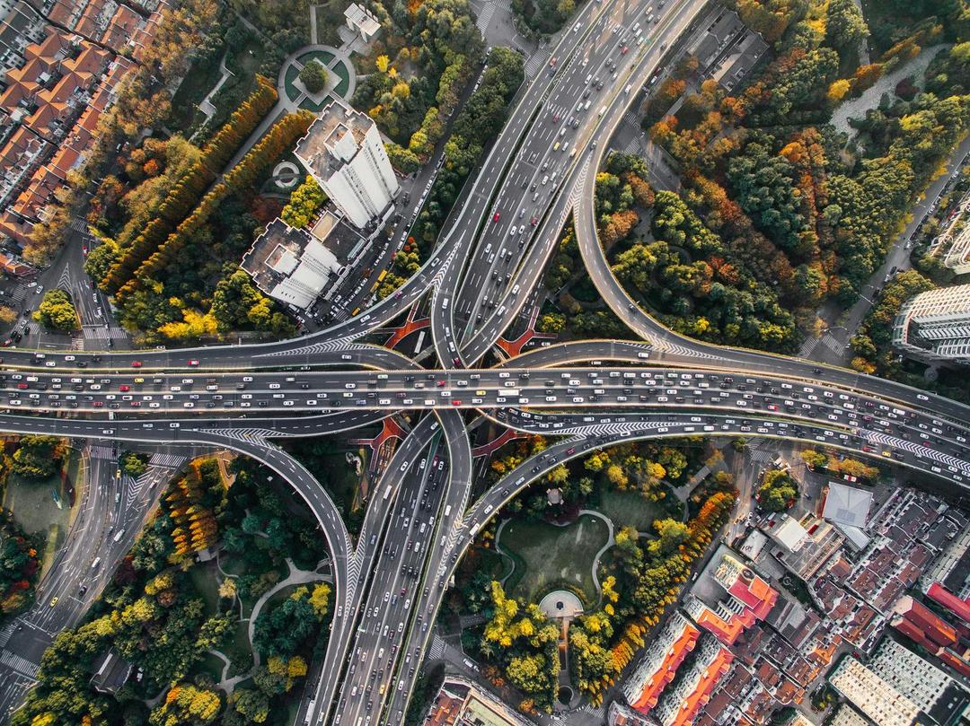 highway from birds eye view